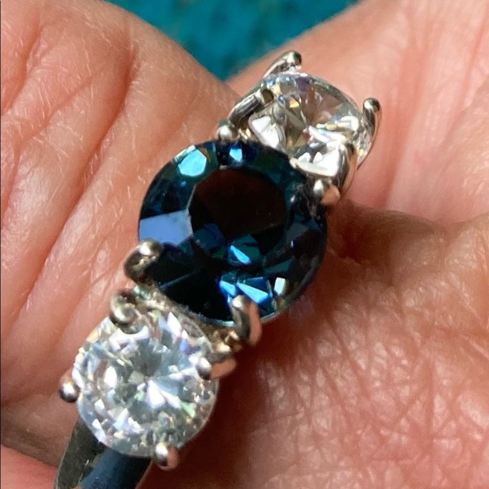 925 CN Design London Blue Topaz Ring 💍 Size 8.75 Stunning - Picture 1 of 9